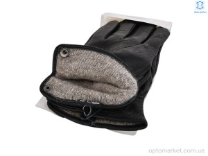 Рукавички чоловічі 61-1 black олень Paidi чорний  оптом от Optomarket