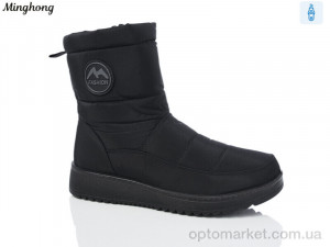 Купить Дутики жіночі 619 Minghong чорний