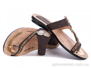 Купить Шльопанці жіночі 6211 коричневый Selena