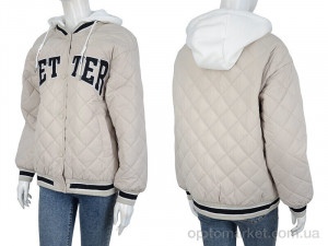 Куртка жіночі 6218 beige TurnHug бежевий  оптом от Optomarket