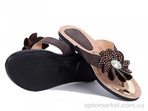 Купить Шльопанці жіночі 6218 коричневый Selena