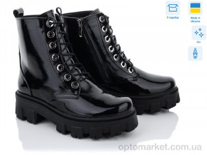 Купить Черевики жіночі 636 лак кожа Mona Lisa чорний