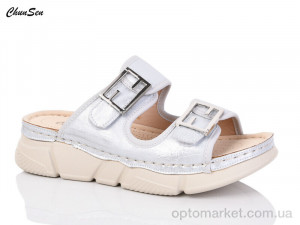 Купить Шльопанці жіночі 6383-5 Chunsen срібний