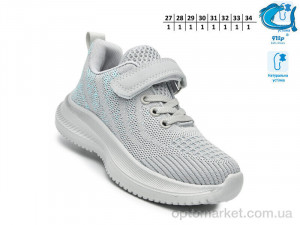 Кросівки дитячі 65011D Флип сірий  оптом от Optomarket