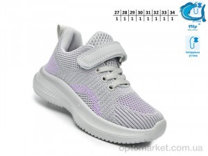 Кросівки дитячі 65013D Флип сірий  оптом от Optomarket