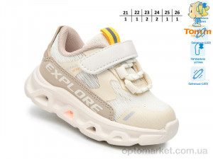 Кросівки дитячі 65048H LED TOM.M бежевий  оптом от Optomarket