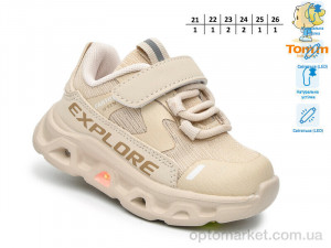 Кросівки дитячі 65048K LED TOM.M бежевий  оптом от Optomarket