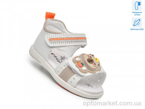 Купить Сандалі дитячі 65050E LED Флип бежевий
