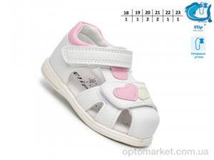 Босоніжки дитячі 65057A Флип білий оптом от Optomarket