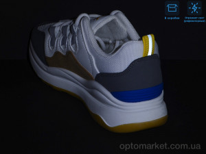 Кросівки жіночі 6621 біло-помаранчевий КалориЯ білий  оптом от Optomarket