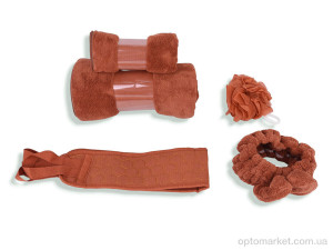 Купить Набори для ванної унісекс 66332 (10297) подарунковий набір brown (70x140+50x100) Malloory Home коричневий