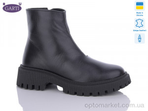 Купить Черевики жіночі 6723 чорна шкіра байка Garti чорний