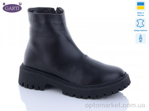 Купить Черевики жіночі 6723 чорна шкіра хутро Garti чорний