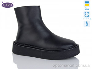 Купить Черевики жіночі 6727 чорна шкіра Garti чорний