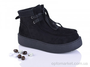 Черевики жіночі 693-1 LQD чорний  оптом от Optomarket