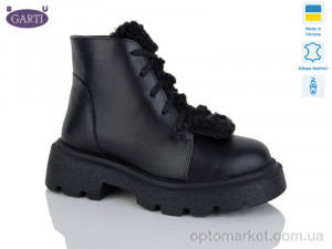 Купить Черевики жіночі 6971 чорна шкіра хутро Garti чорний
