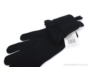 Рукавички жіночі 7001 black Henu чорний  оптом от Optomarket
