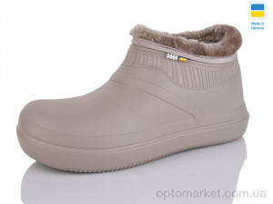 Купить Галоші жіночі 7004 бежевий Dago сірий