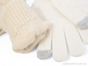 Рукавички жіночі 7007 ангора одношарові сенсор mix Henu мікс  оптом от Optomarket