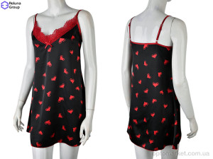 Нічна сорочка жіночі 70283 black Xuelixiang чорний  оптом от Optomarket