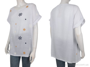 Блуза жіночі 703 (08500) white J.J.F. білий  оптом от Optomarket