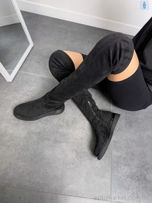 Ботфорти жіночі 703-191 Stefaniya nina чорний  оптом от Optomarket