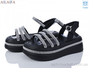Купить Босоніжки жіночі 7035 all black Ailaifa чорний