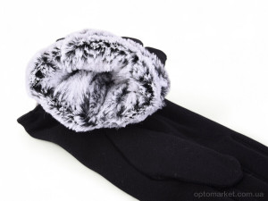 Рукавички чоловічі 72-4 трикотаж black Paidi чорний  оптом от Optomarket