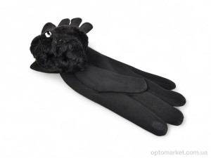 Рукавички жіночі 723-7 black Ronaerdo чорний  оптом от Optomarket