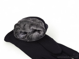 Рукавички чоловічі 73-5 трикотаж black Paidi чорний  оптом от Optomarket