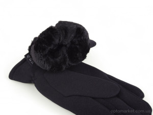 Рукавички чоловічі 75-1 трикотаж black Paidi чорний  оптом от Optomarket