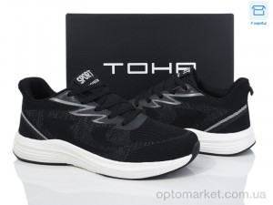Купить Кросівки чоловічі 807 black-white TOHA чорний