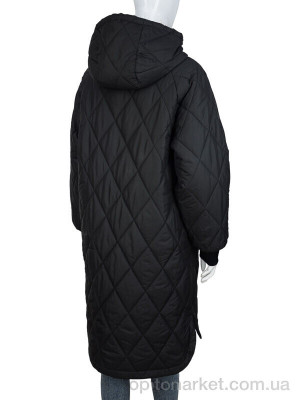 Пальто жіночі 8162 black Aixiaohua чорний  оптом от Optomarket