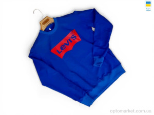 Кофта чоловічі 81LE електрик з червоним L.vis синій  оптом от Optomarket