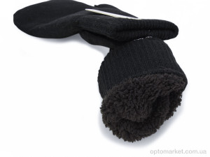 Рукавиці чоловічі 8208 black Henu чорний  оптом от Optomarket