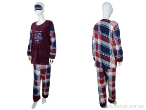 Пижама жіночі 8231 bordo Asel бордовий  оптом от Optomarket