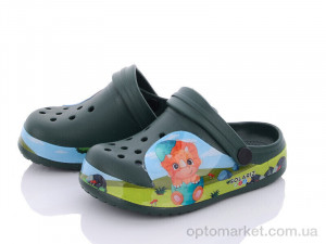 Купить Крокси дитячі 8237 green Deshman зелений