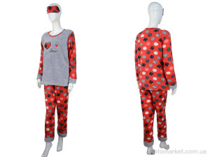 Пижама жіночі 8254 red Asel червоний  оптом от Optomarket