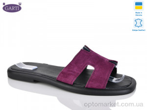 Купить Шльопанці жіночі 84 малиновий замш Garti фіолетовий