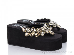 Купить Шльопанці жіночі 848-8КЗ РОЗПРОДАЖ 1 ПАРА РОЗМІР 39 AMH чорний