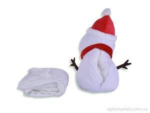 Пледи дитячі 85-13 (12129) санта клаус іграшка (50х20)-плед 120x160 white Malloory Home білий оптом от Optomarket