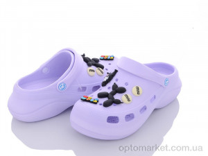 Купить Крокси жіночі 8513-1 violet ALJ фіолетовий