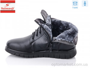 Черевики жіночі 8668-1 Saimaoji чорний  оптом от Optomarket