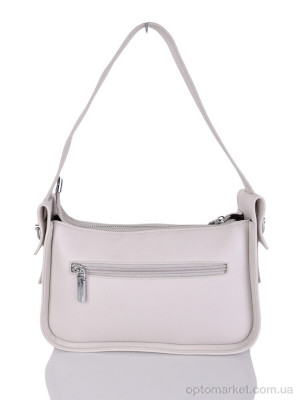 Сумка женская 868577 beige-white Lusha білий оптом от Optomarket