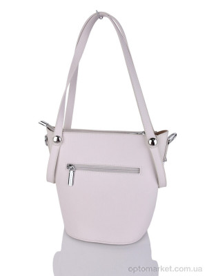 Сумка женская 869076 beige-white Lusha білий  оптом от Optomarket