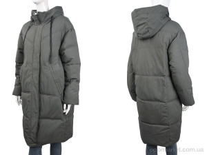 Пальто жіночі 8801 green (09075) JINGPINFUSHI зелений  оптом от Optomarket