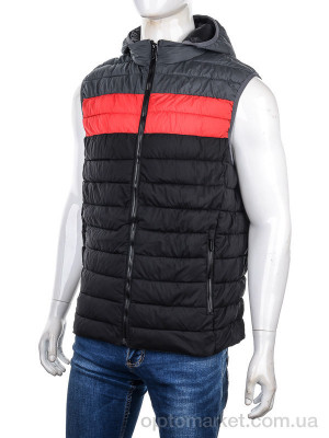 Купить Жилетка чоловічі 88593 grey QQN чорний