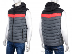 Жилетка чоловічі 88597 black QQN сірий  оптом от Optomarket