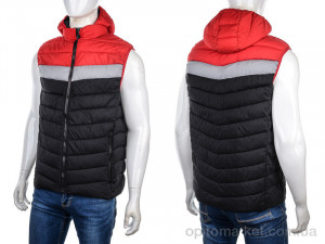 Жилетка чоловічі 88597 red QQN чорний  оптом от Optomarket
