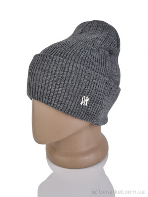 Шапка жіночі 9-14 d.grey N.w York Yankees сірий  оптом от Optomarket